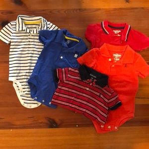 5 collared onesies 18mos